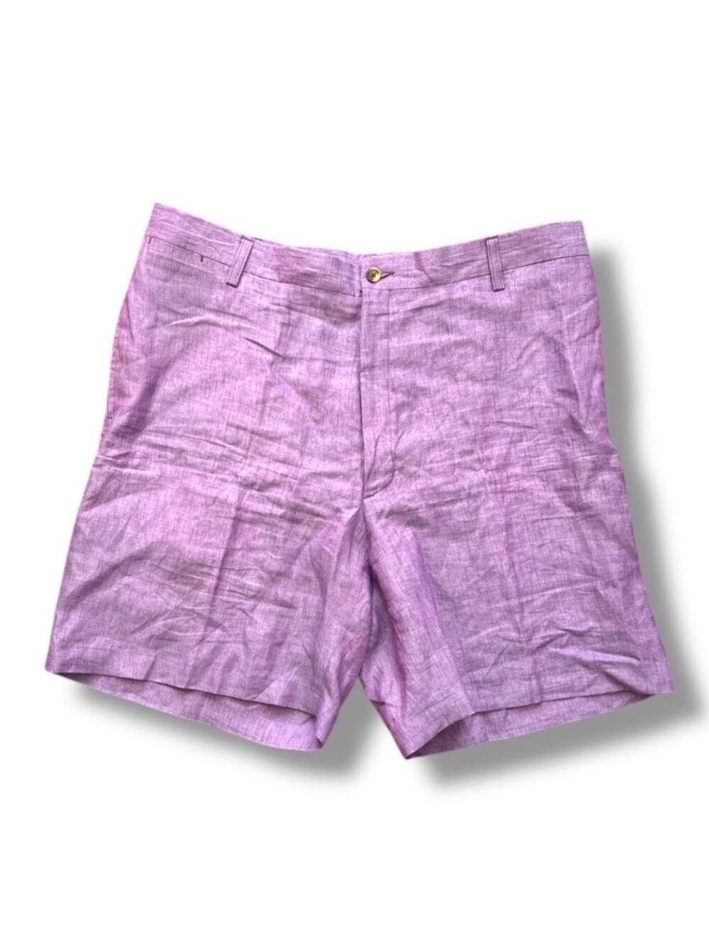 Charleston Khakis Purple Linen Bermuda Shorts Mens Size 40 Preppy Summer Coastal